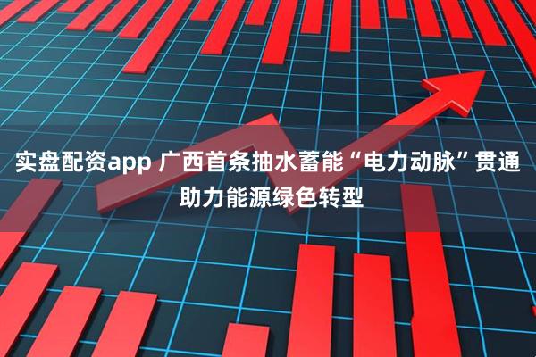 实盘配资app 广西首条抽水蓄能“电力动脉”贯通 助力能源绿色转型